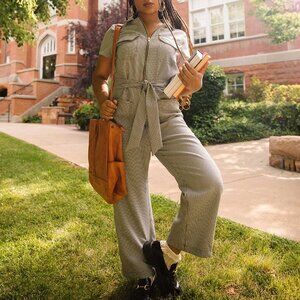 NWT City Jumpsuit in Houndstooth!